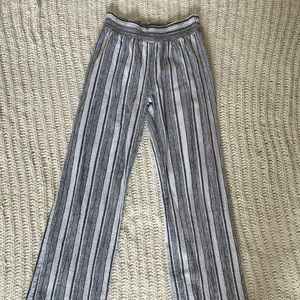 black and wiped striped pants